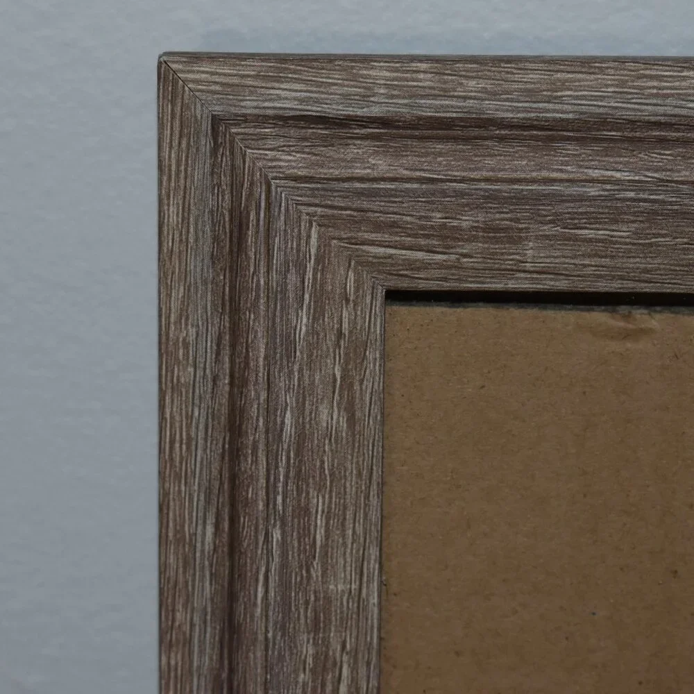 Vintage Rustic Country Farmhouse Distressed Wood Picture Frame 2pc Set